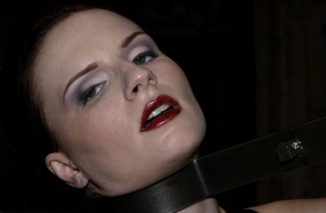 naked blonde milf chokes on fat fang art xxx pic